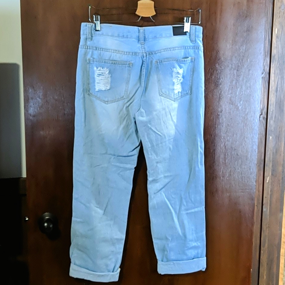 Copped Ripped Jeans EUC - Picture 2 of 2